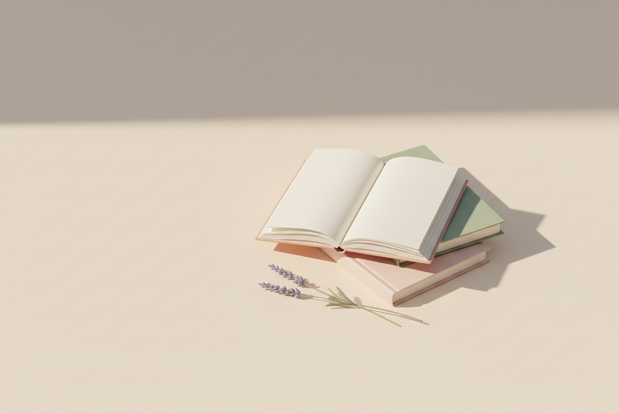 Hero banner minimalista para librería